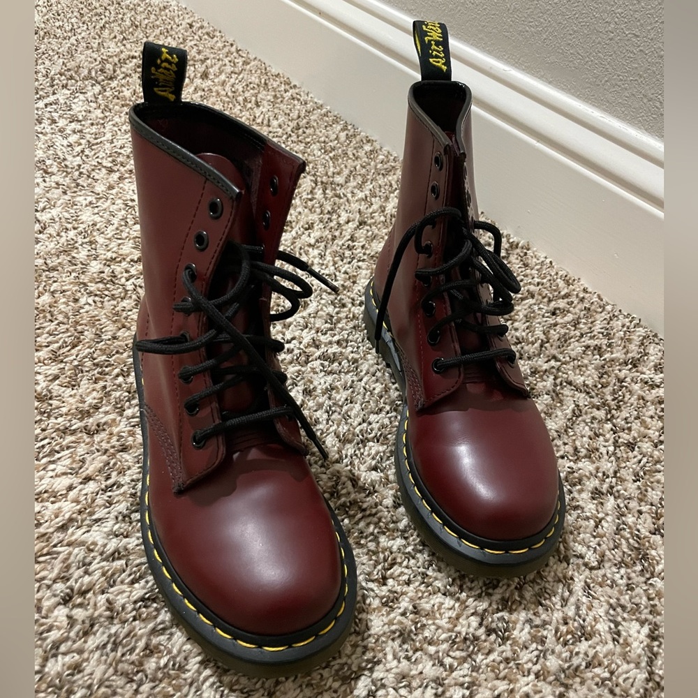 Dr. Martens Cherry Red Combat Boots